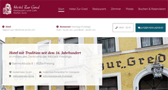 Desktop Screenshot of hotel-zur-gred.de